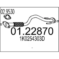 MTS Abgasrohr VW 01.22870 1K0254303D