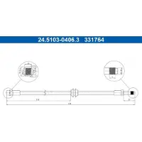Ate Bremsschlauch 24.5103-0406.3