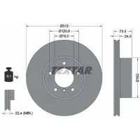 Textar Bremsscheibe 92176105 vorne, belüftet, 1 Stück