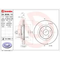 Brembo Bremsscheibe 09.B596.11, vorne, belüftet, 1 Stück