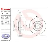 Brembo Bremsscheibe [Hersteller-Nr. 09.5343.10] für Audi