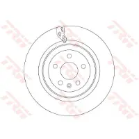 TRW Bremsscheibe DF6702S hinten, belüftet, hochkarbonisiert, 1 Stück