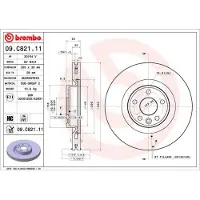 Brembo Bremsscheibe PRIME LINE - UV Coated 09.C821.11