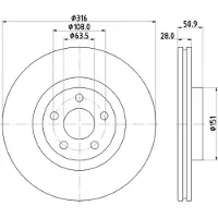 Hella Bremsscheibe PRO HC 8DD 355 133-101