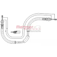 METZGER Seilzug, Feststellbremse [Hersteller-Nr. 17.6105] für Chrysler