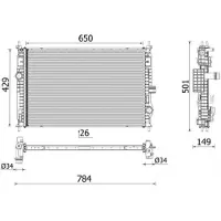 MAHLE ORIGINAL Kühler, Motorkühlung CR 2710 000P