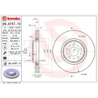 Brembo Bremsscheibe PRIME LINE - UV Coated 09.A757.11
