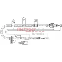 METZGER Seilzug, Feststellbremse [Hersteller-Nr. 17.6020] für Kia