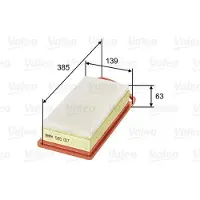 Valeo Luftfilter 585017 für Peugeot Ford Citroën 206 Van Fiesta V C3 I 307