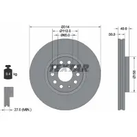 Textar Bremsscheibe 92232405 vorne, belüftet, hochkarbonisiert, 1 Stück