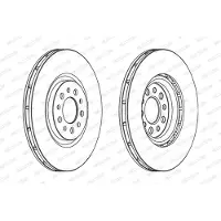 FERODO Bremsscheiben DDF1453C vorne, belüftet, 2 Stück