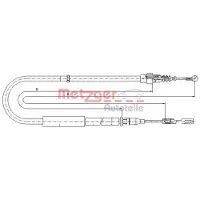 METZGER Handbremsseil Seilzug Feststellbremse für AUDI A2 (8Z0) Hinten Links Links 10.7513