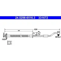 Ate Bremsschlauch 24.5298-0516.3