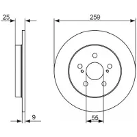 Bosch Bremsscheibe 0 986 479 721 hinten, voll, 1 Stück