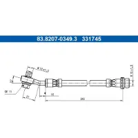 Ate Bremsschlauch 83.8207-0349.3
