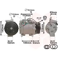VAN WEZEL Kompressor, Klimaanlage *** IR PLUS *** 2500K238