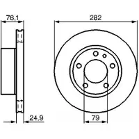 Bosch Bremsscheibe 0 986 478 217 vorne, belüftet, hochkarbonisiert, 1 Stück