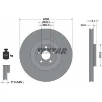 Textar Bremsscheibe 92308905 vorne, belüftet, hochkarbonisiert, 1 Stück