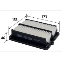 Valeo Luftfilter-Einsatz 173 mm - 153 mm für u.a. HONDA INSIGHT