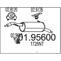 MTS 01.95600 Endschalldämpfer für CITROËN C3 I Schrägheck (FC, FN) Auspuff