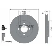 Textar Bremsscheibe 92287003 vorne, belüftet, 1 Stück