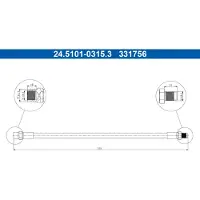 Ate Bremsschlauch 24.5101-0315.3