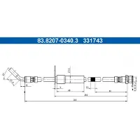 Ate Bremsschlauch 83.8207-0340.3 für Ford Puma
