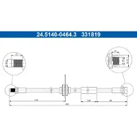 Ate Bremsschlauch 24.5140-0464.3 für Ford Kuga II