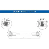 Ate Bremsschlauch 24.5201-0141.3 für Seat VW Audi Skoda Ibiza IV Cordoba A3