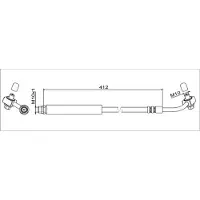 METZGER Autoteile Bremsschlauch [Hersteller-Nr. 4111348] für Opel, Vauxhall, Chevrolet