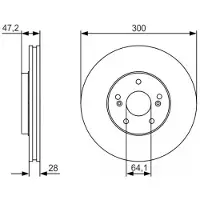 Bosch Bremsscheibe 0 986 479 R47, 1 Stück