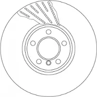 TRW Bremsscheibe DF6612S vorne, belüftet, hochkarbonisiert, 1 Stück