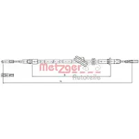 METZGER Handbremsseil Seilzug Feststellbremse passend für MERCEDES-BENZ E-Klasse Limousine (W211) Hinten Links Hinten Rechts Links 10.9444