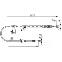 Bosch Seilzug, Feststellbremse [Hersteller-Nr. 1987482272] für Mitsubishi, Smart