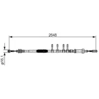 Bosch Seilzug, Feststellbremse [Hersteller-Nr. 1987482596] für Fiat, Citroën, Peugeot