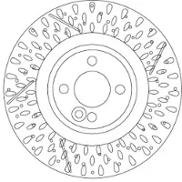 TRW Bremsscheibe DF6930S vorne, perforiert, geschlitzt, hochkarbonisiert, 1 Stück