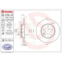 Brembo Bremsscheibe 08475041 284mm 12mm für MERCEDES-BENZ