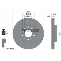 Textar Bremsscheibe 92066700, vorne, belüftet , 1 Stück