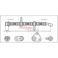 METZGER Autoteile Bremsschlauch [Hersteller-Nr. 4113501] für Honda