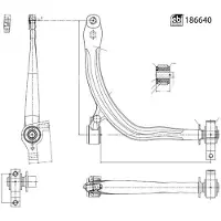 FEBI BILSTEIN 186640 Querlenker Vorne Rechts für CITROËN C5 II Break (RE)
