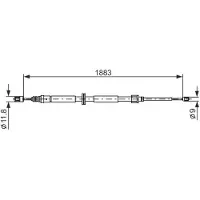 Bosch Seilzug, Feststellbremse [Hersteller-Nr. 1987482302] für Renault