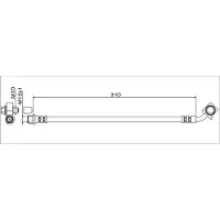 METZGER Autoteile Bremsschlauch [Hersteller-Nr. 4111551] für Vauxhall, Opel