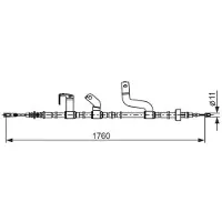 Bosch Bremszug, Handbremse 1987482842