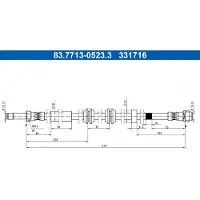 Ate Bremsschlauch 83.7713-0523.3