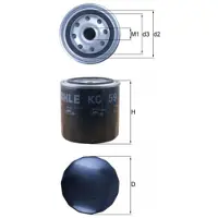 MAHLE ORIGINAL Kraftstofffilter MAHLE KC 59