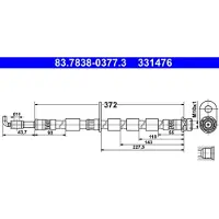 Ate Bremsschlauch 83.7838-0377.3, Links