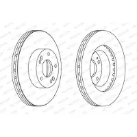 FERODO Bremsscheiben DDF1630C vorne, belüftet, 2 Stück