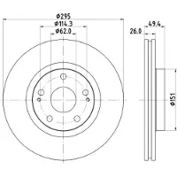 Hella Bremsscheibe PRO 8DD 355 114-671