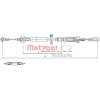 METZGER Handbremsseil Seilzug Feststellbremse für FIAT DUCATO Pritsche/Fahrgestell (230) Vorne 1171.7