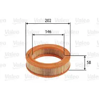 Valeo Luftfilter 585644 für Renault 4